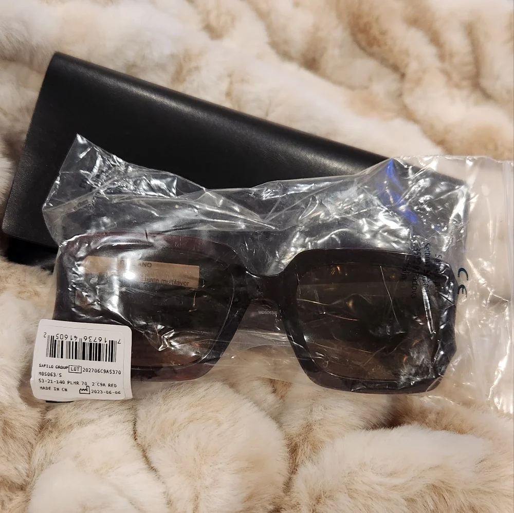MOSCHINO- MOS063/S Sunglasses Red / Brown